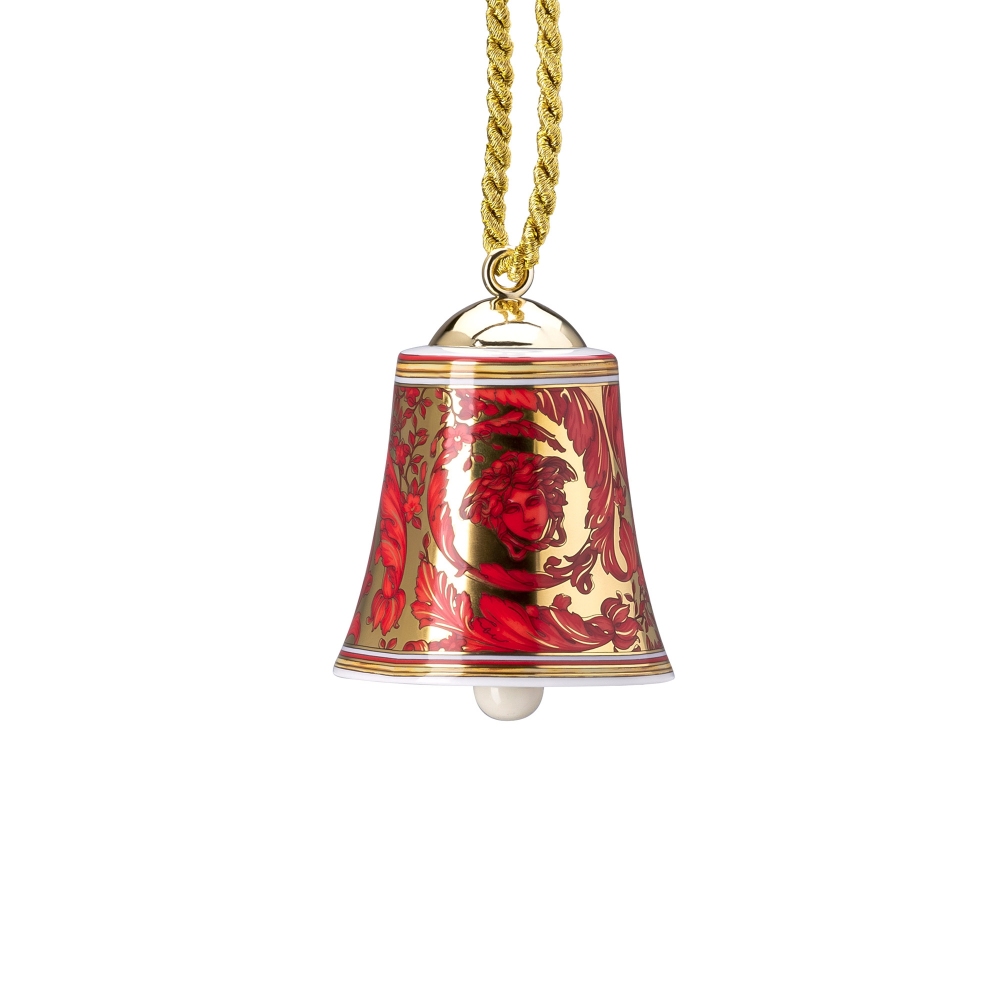 Rosenthal Versace Campanella in porcellana Medusa Garland Red