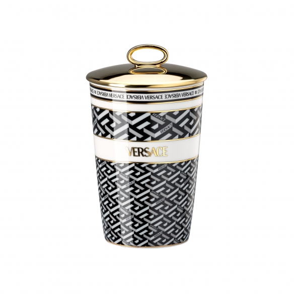 Rosenthal Versace Candeliere con candela profumata La Greca Signature