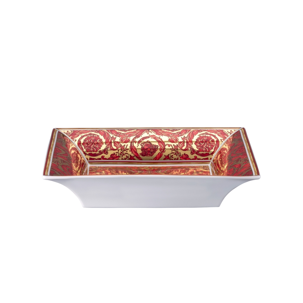 Rosenthal Versace Medusa Garland Red square cup 28x28 cm