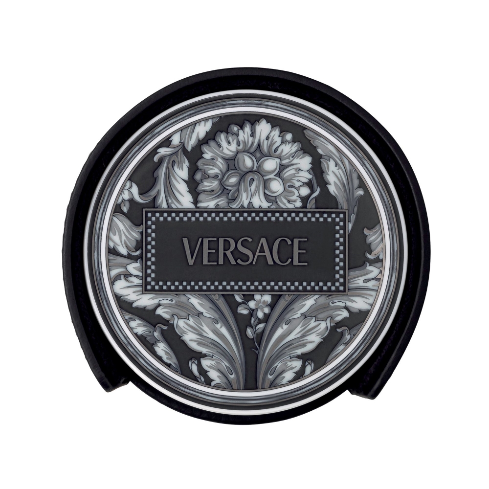 Rosenthal Versace Set 4 sottobicchieri con box in pelle Barocco Haze