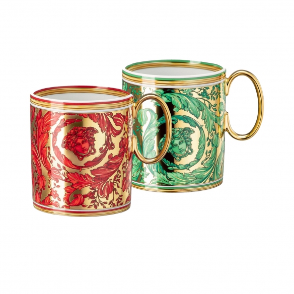Rosenthal Versace Set of 2 Medusa Garland mugs