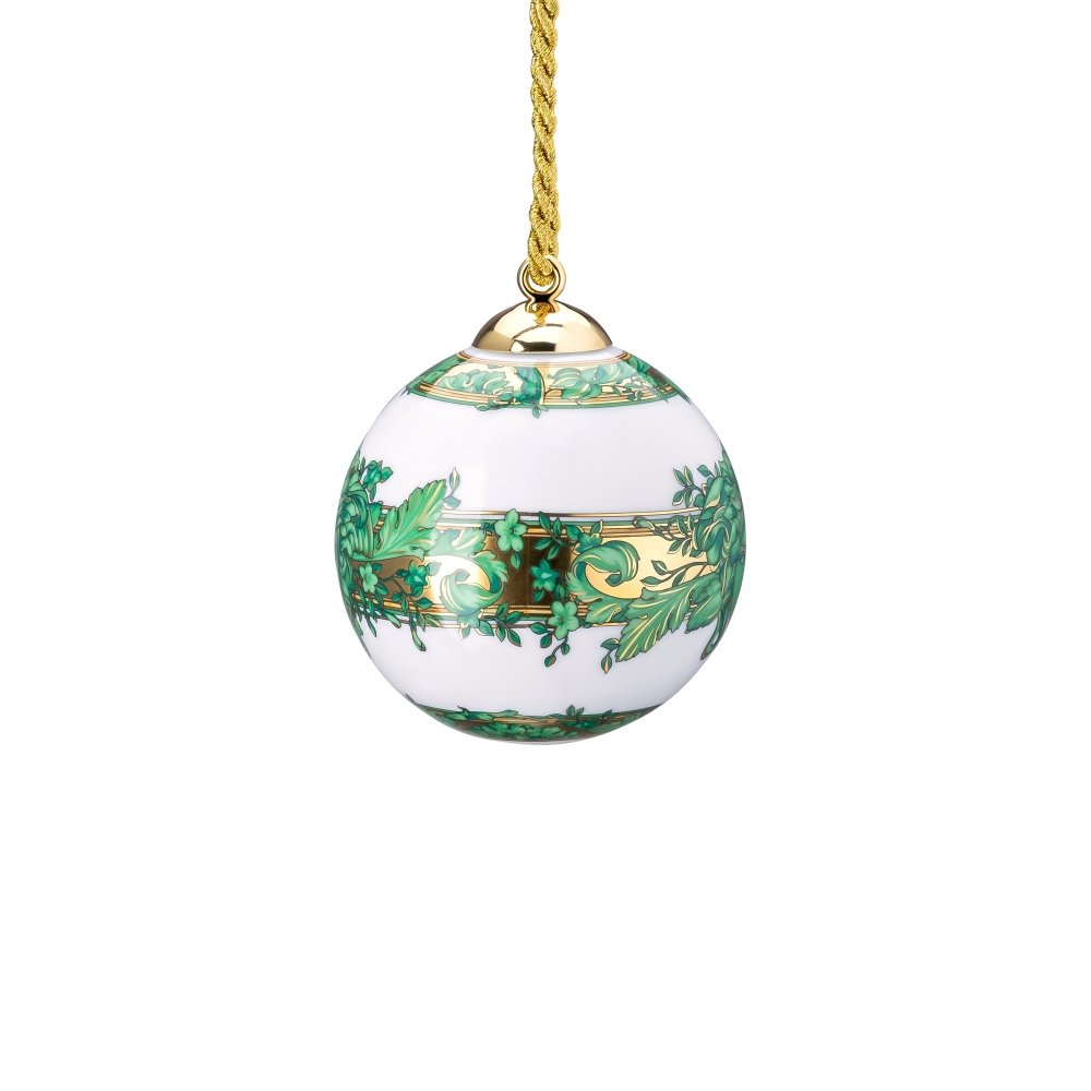 Rosenthal Versace Sfera in porcellana Medusa Garland Green