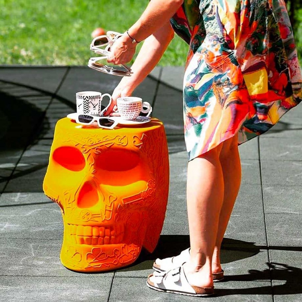 Qeeboo Sgabello/tavolino Mexico finitura Velvet