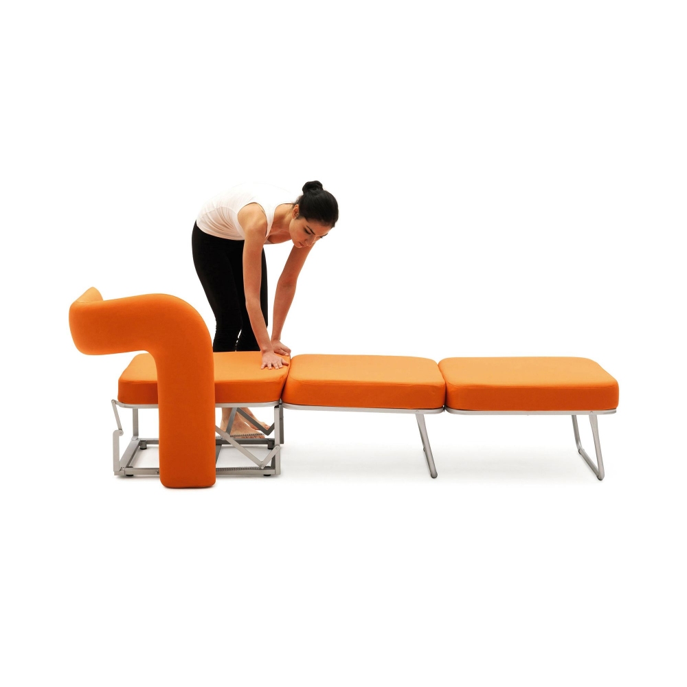 Campeggi Virgola armchair bed with left armrest