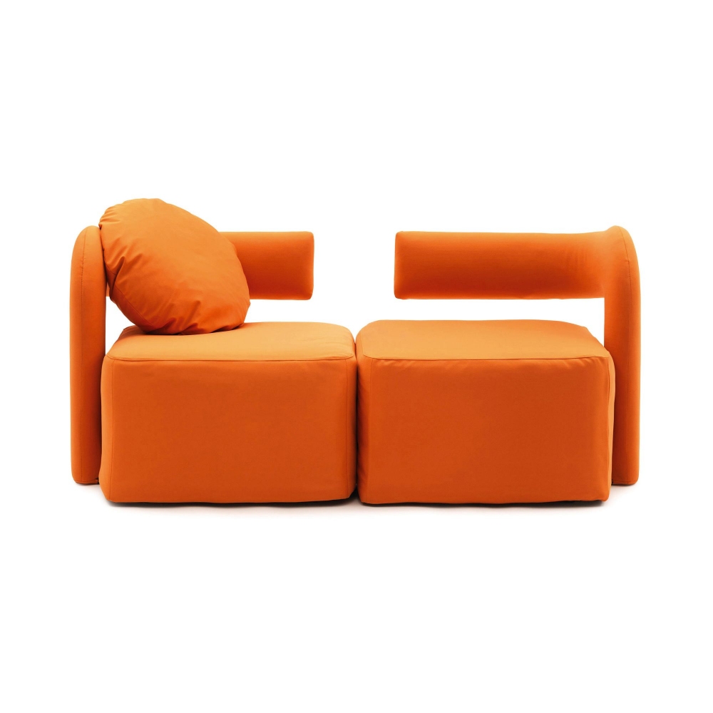 Campeggi Virgola armchair bed with left armrest