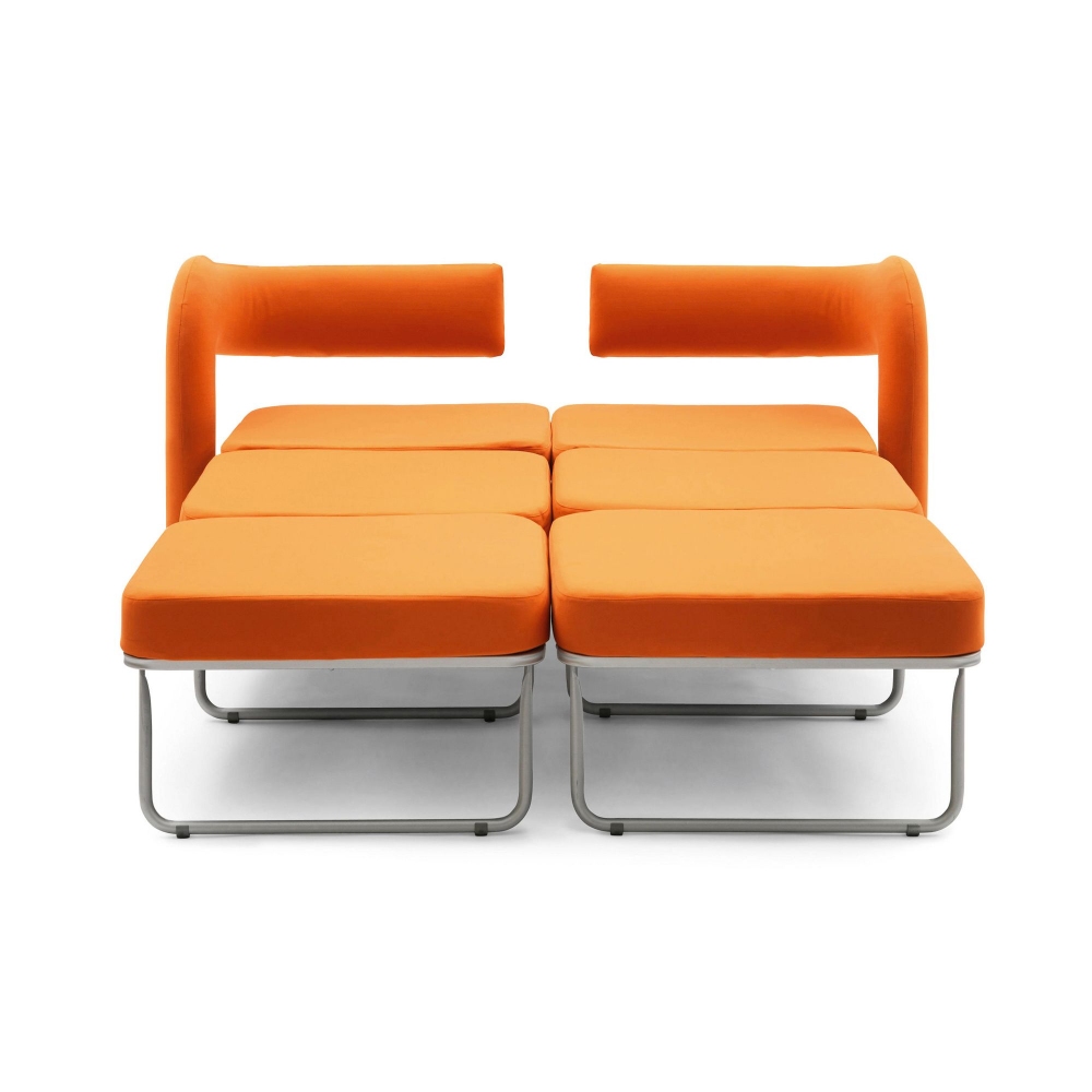 Campeggi Virgola armchair bed with left armrest