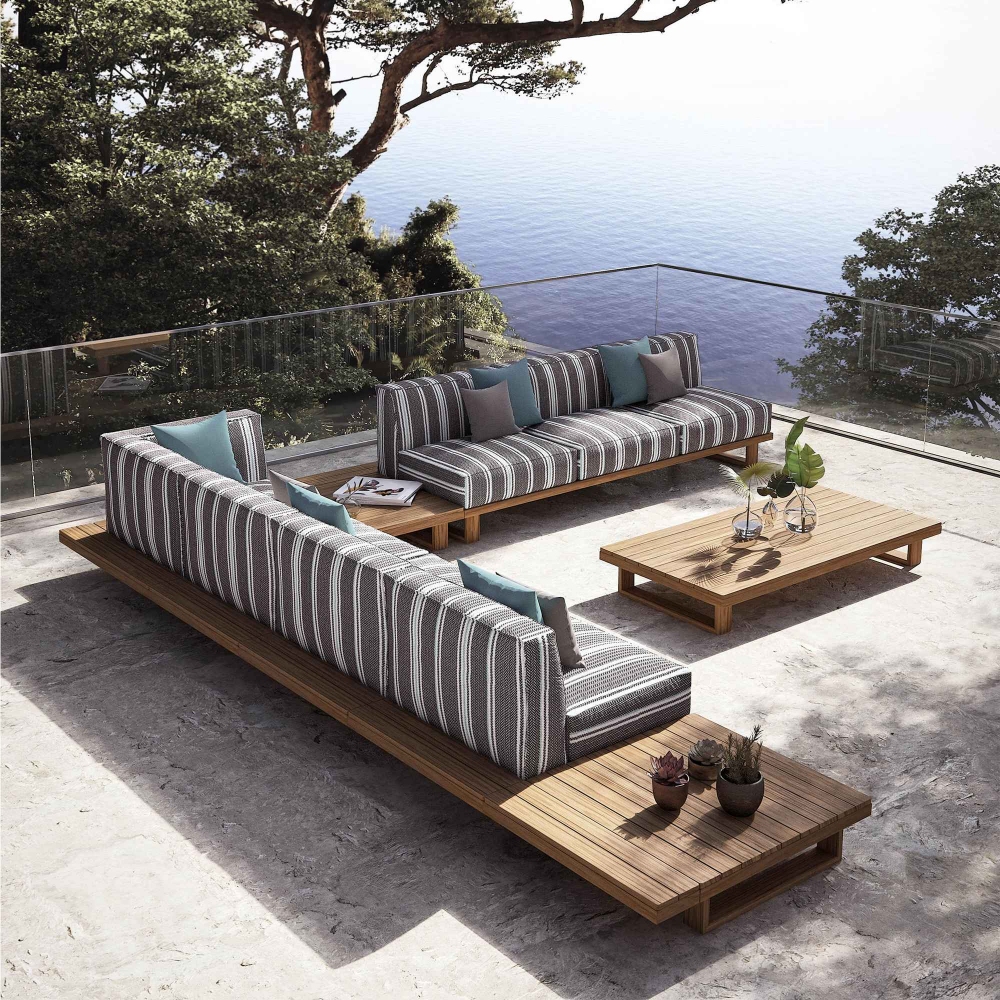 Atmosphera Tavolino in teak 9.zero 85x85x25h cm