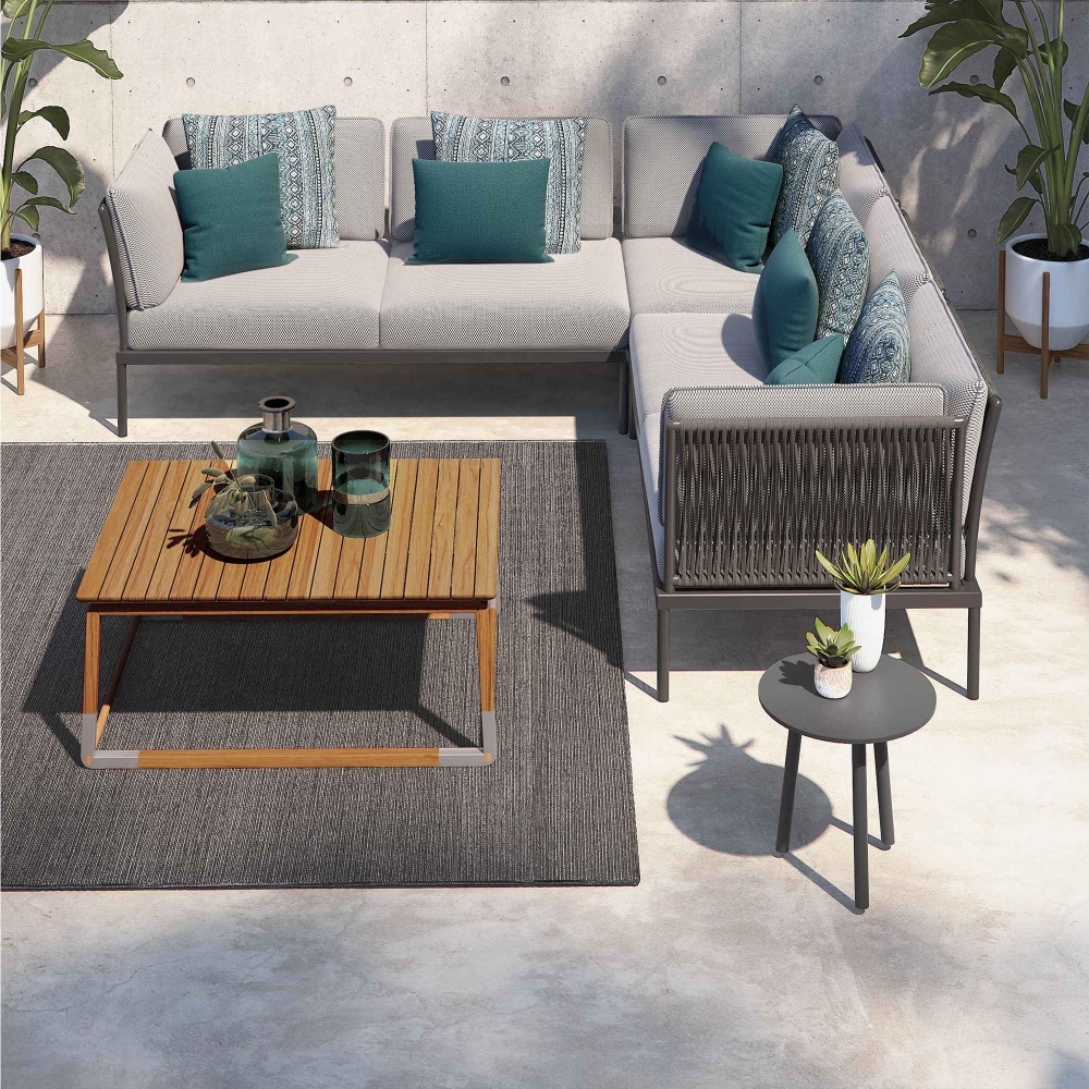 Atmosphera Tavolo basso rettangolare da esterno Cycle 97x75x42h cm