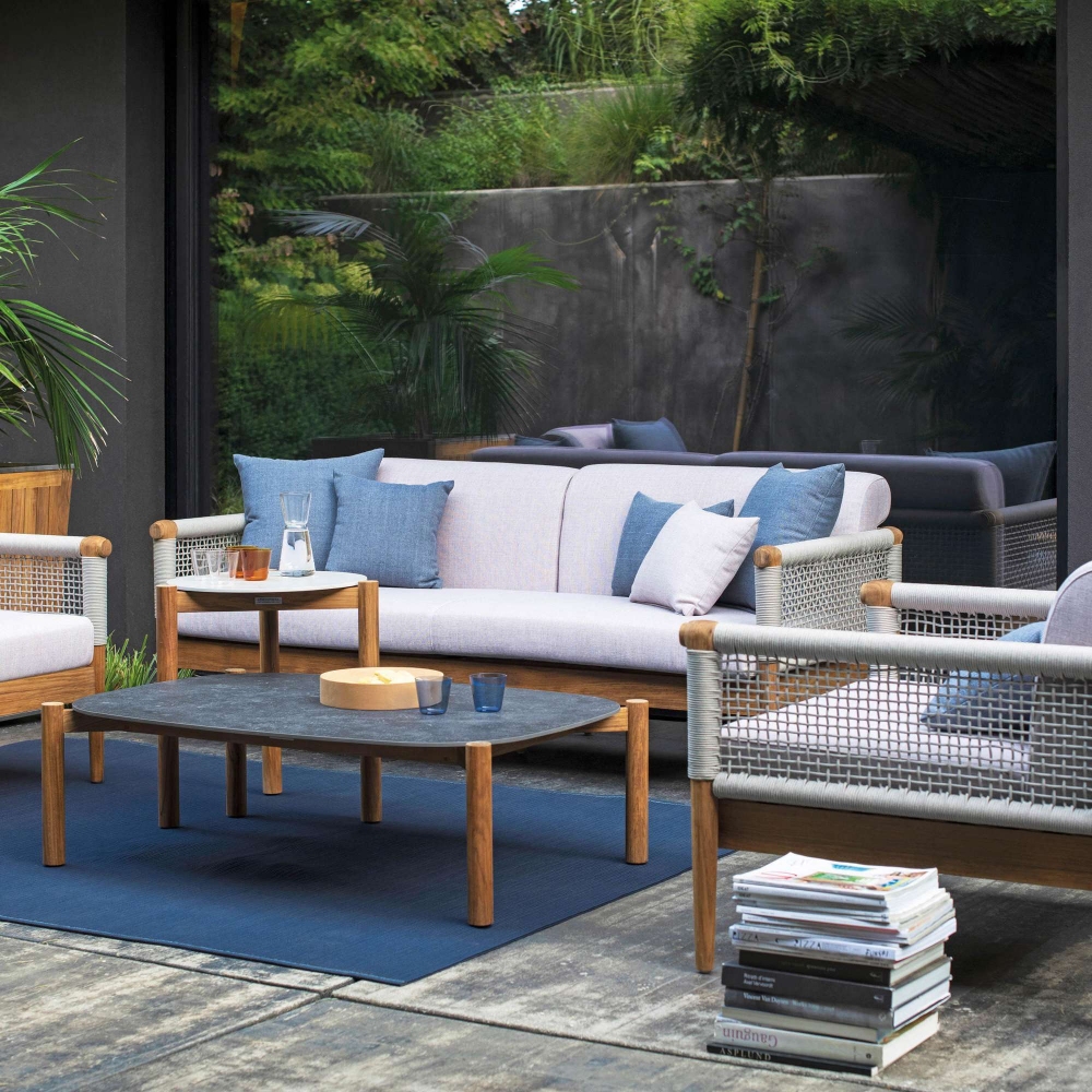 Atmosphera Lodge low rectangular outdoor table 118x82x39h cm