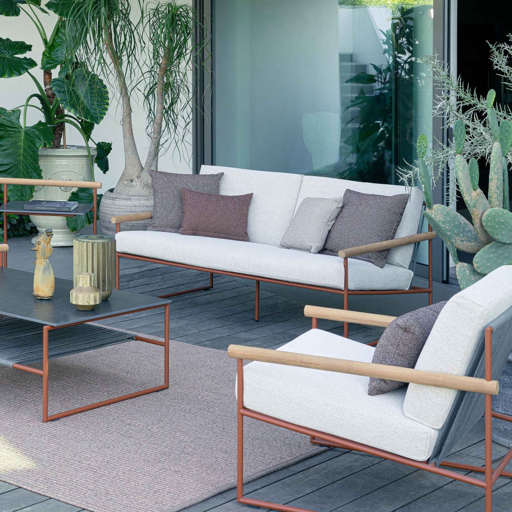 Atmosphera Pipe outdoor low table 102x68x35h cm