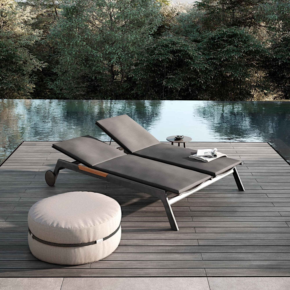 Atmosphera Pouf da esterno Ponente Ø90x43h cm