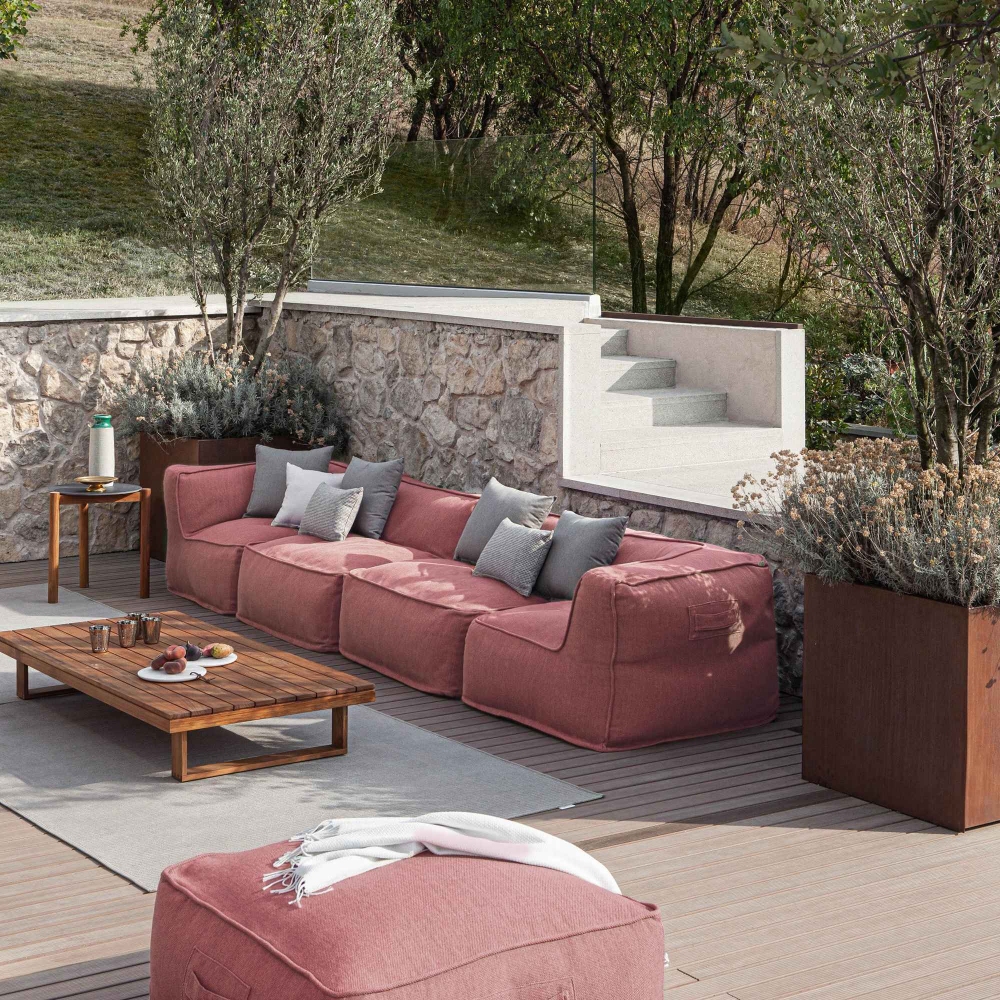 Atmosphera Soft square outdoor pouf 90x90 cm