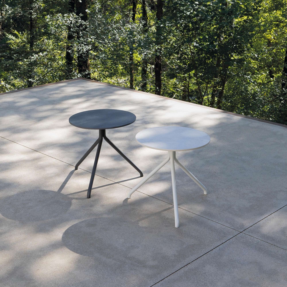 Atmosphera Tavolino da servizio outdoor Trio Ø50x50,5h cm - Piano in gres