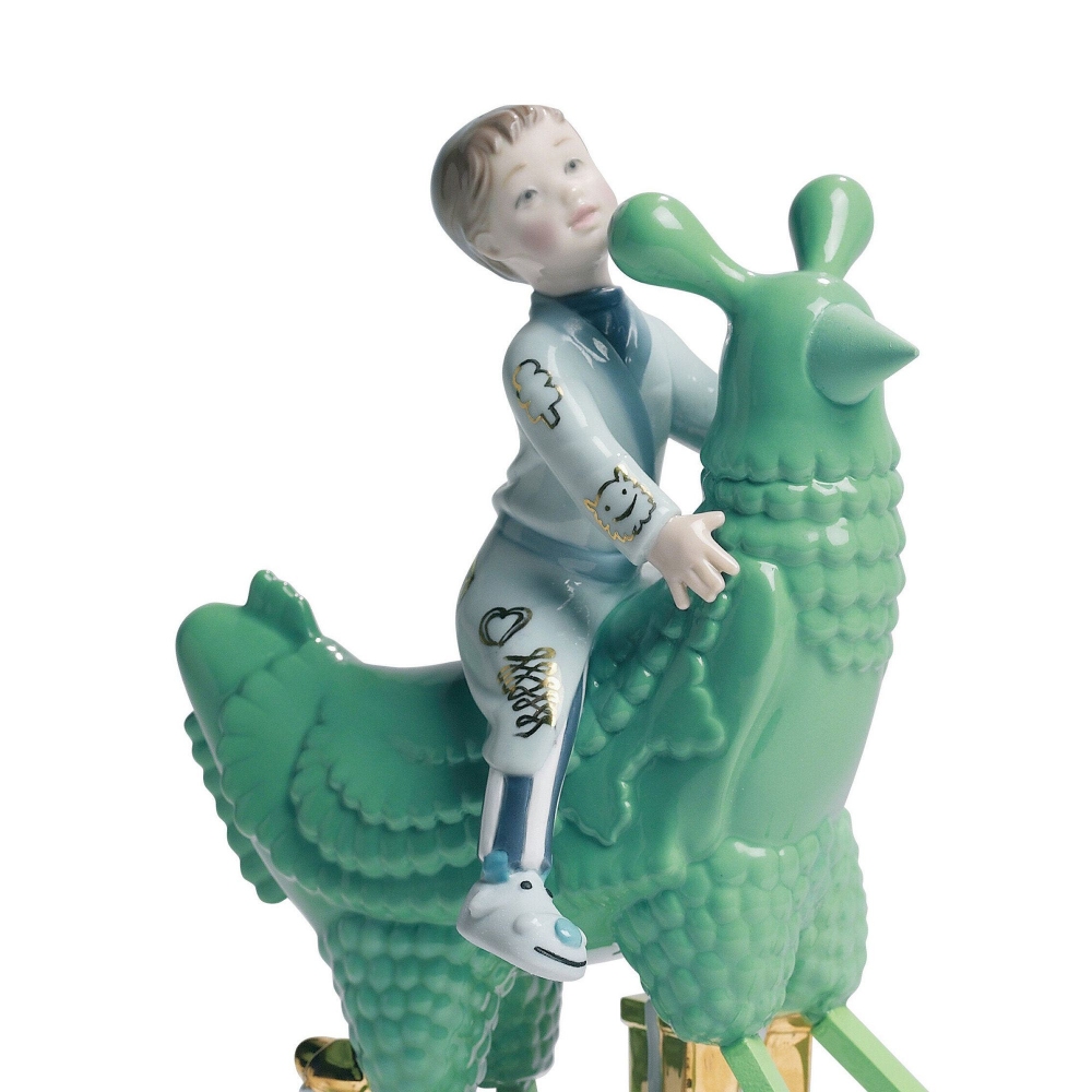 Lladró The Rocking Chicken Ride Figurine - By Jaime Hayon