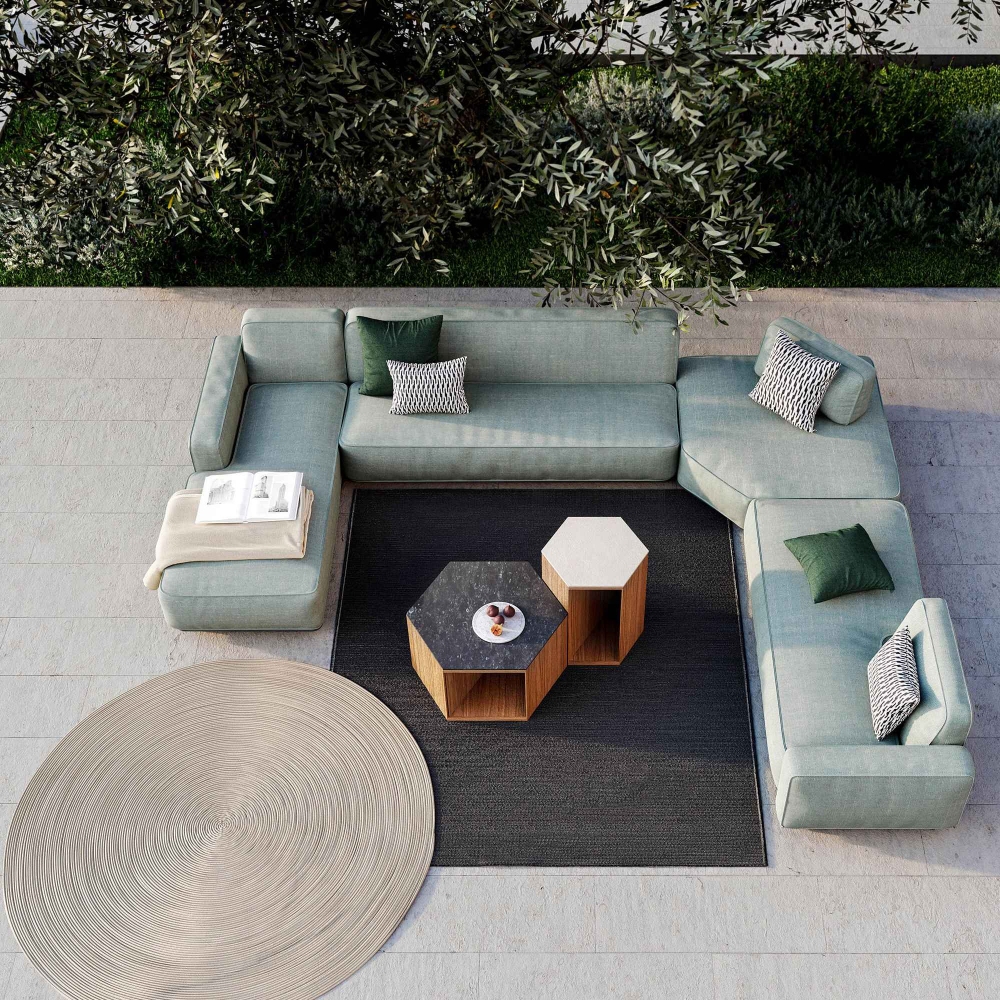 Atmosphera Tavolo basso da esterno Zeta 80x72x42h cm