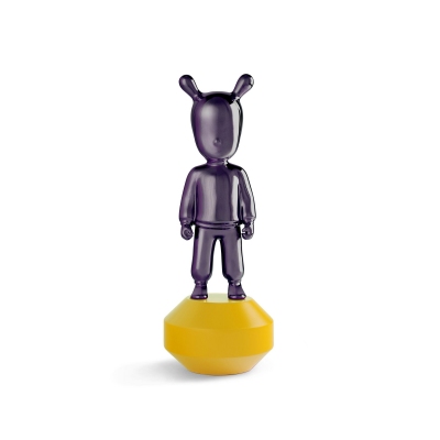 Lladró The Guest Little Figurine - purple on yellow