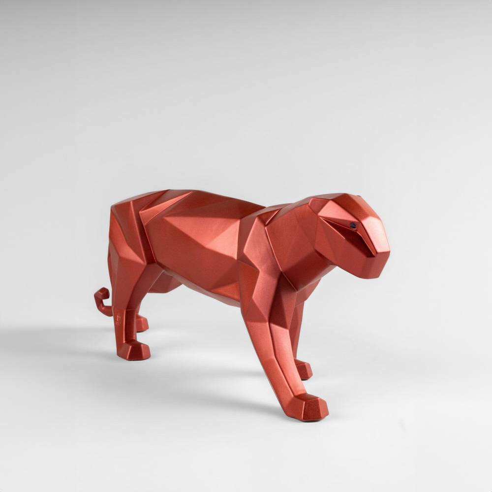Lladró Figurina Pantera - rosso metallizzato