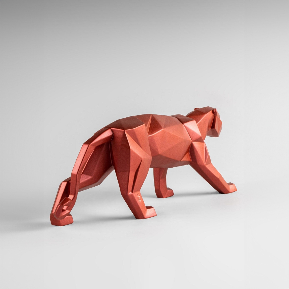 Lladró Figurina Pantera - rosso metallizzato
