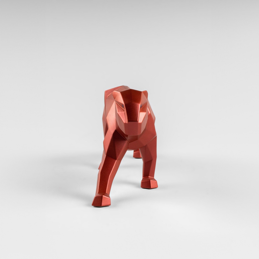 Lladró Figurina Pantera - rosso metallizzato