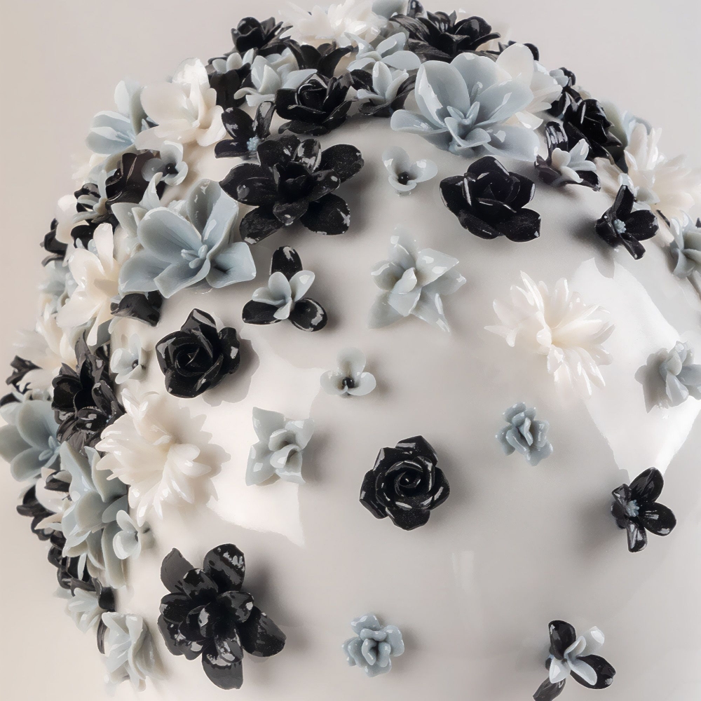Lladró Scultura Life is flower (black&white) - Edizione limitata a 100 pezzi