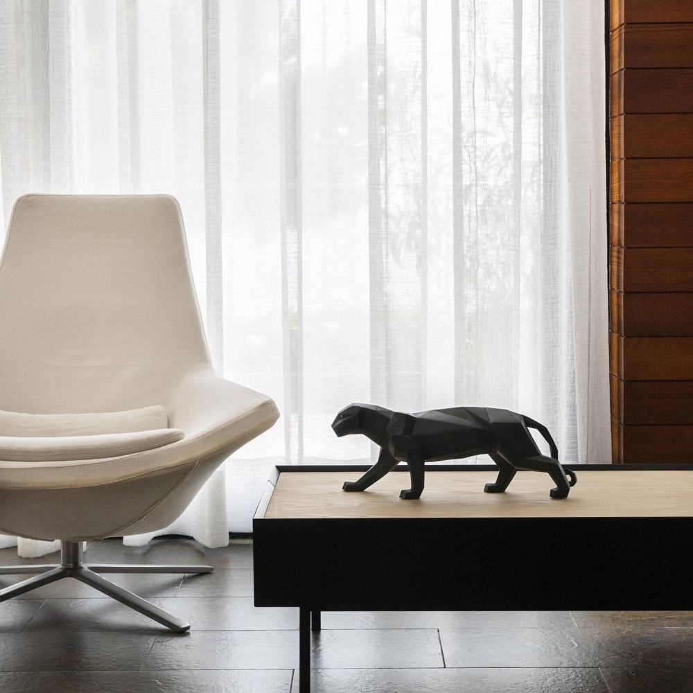 Lladró Panther figurine - black matte