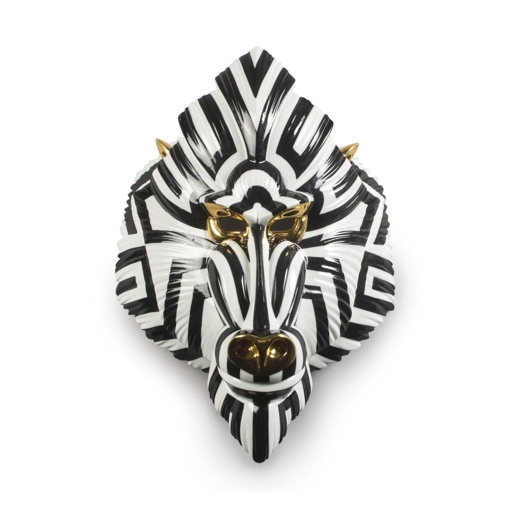 Lladró Maschera Mandrillo (nero-oro)