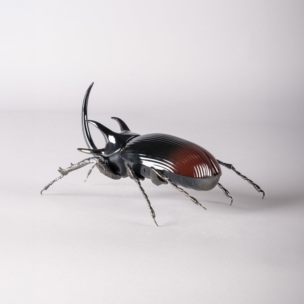 Lladró Rhinoceros Beetle Figure