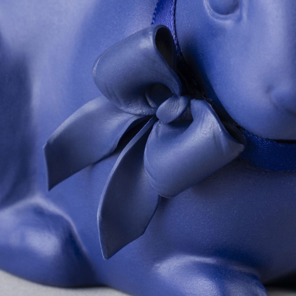 Lladró Rabbit Figurine - blue-gold