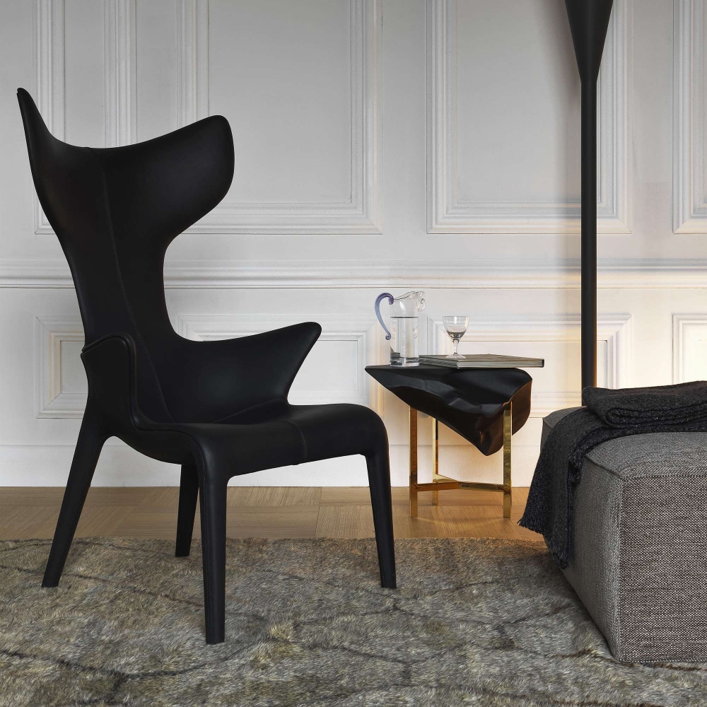 Driade Poltrona in pelle Lou Read