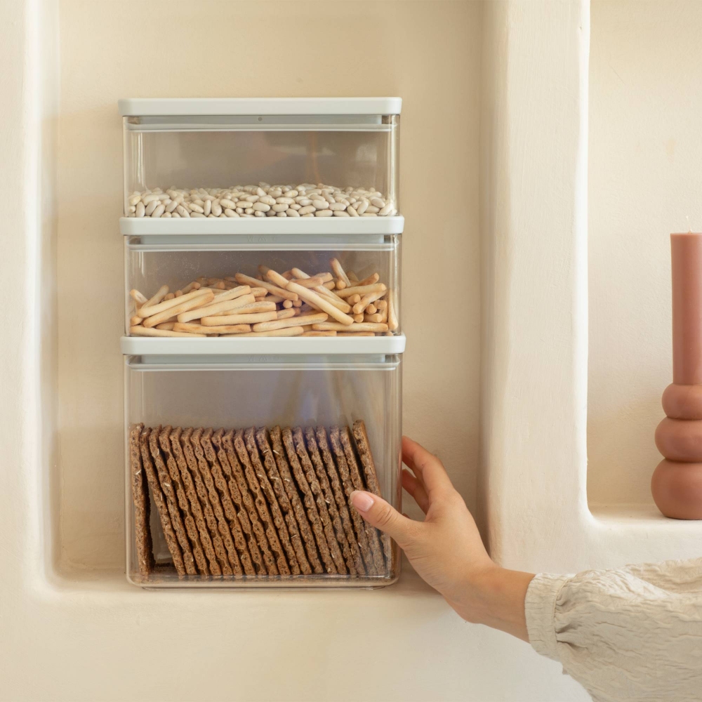 Brabantia Set di 2 barattoli impilabili Tasty+ (1,5 litri & 3,5 litri)