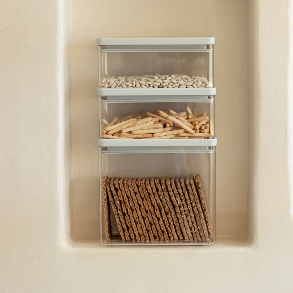 Brabantia Set di 2 barattoli impilabili Tasty+ (1,5 litri & 3,5 litri)