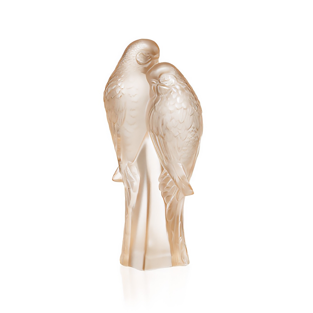 Lalique Scultura coppia Parrocchetti
