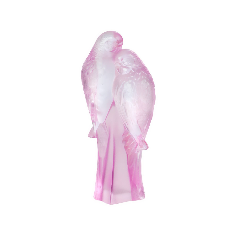 Lalique Couple of Parakeets sculpture