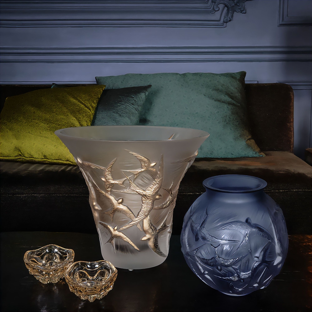 Lalique Vibration box in clear crystal