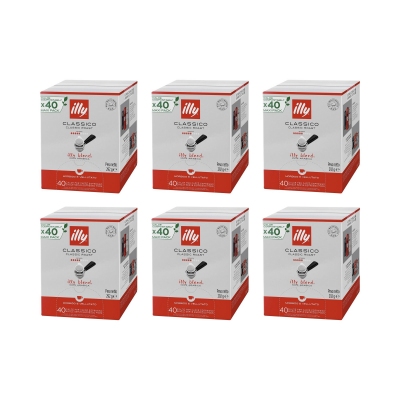 Illy 6 packs of 40 Classico toasted single-dose E.S.E. pods