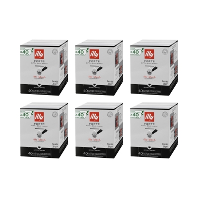 Illy 6 confezioni da 40 cialde E.S.E monodose tostato Forte (240 cialde)