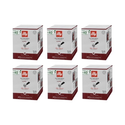 Illy 6 confezioni da 40 cialde E.S.E monodose tostato Intenso