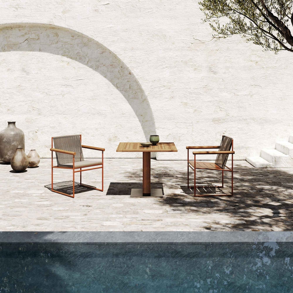 Atmosphera Pipe outdoor chair with armrests