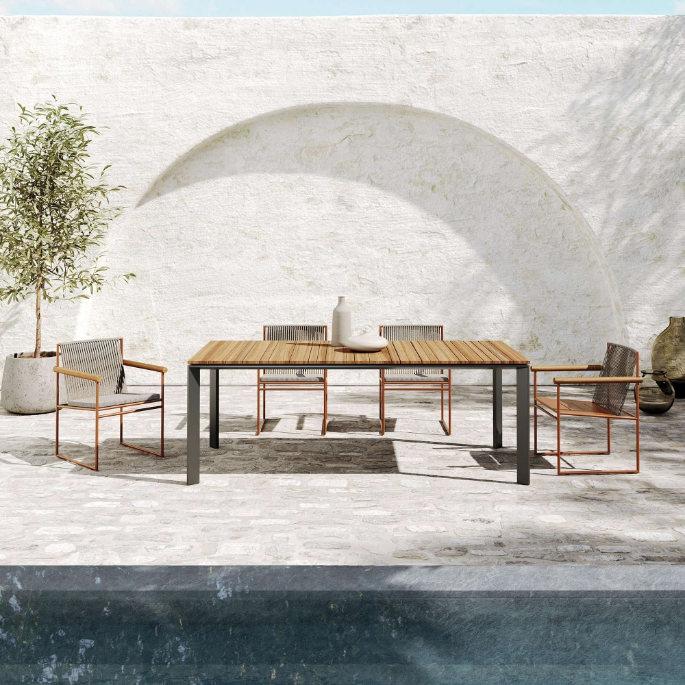 Atmosphera Pipe outdoor chair with armrests