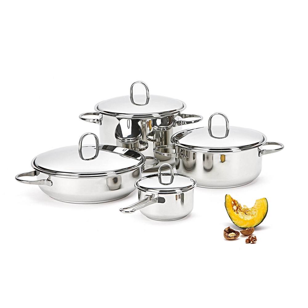 Serafino Zani pentola in acciaio Scandia ø 24 cm con coperchio