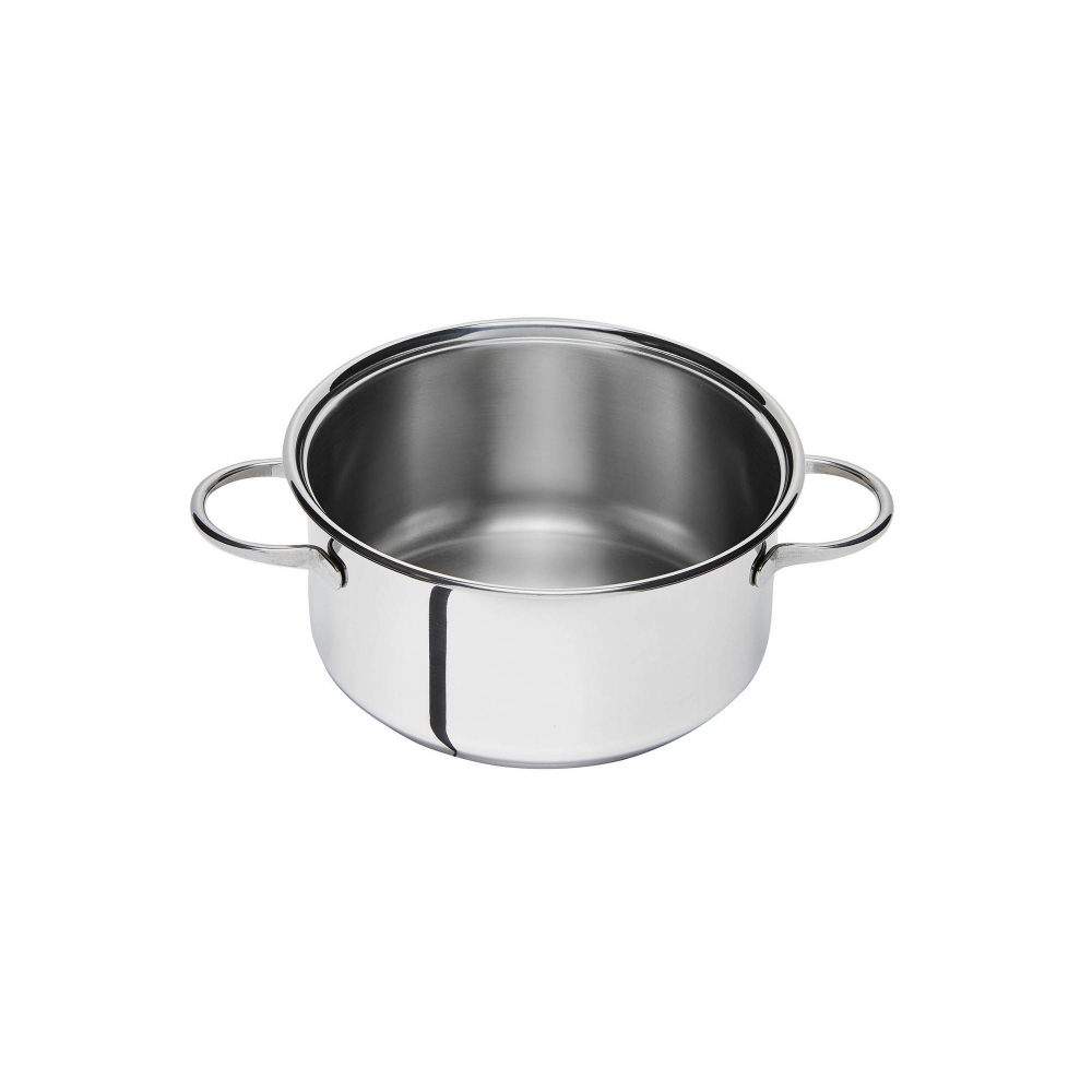 Serafino Zani Casseruola in acciaio Scandia ø 20 cm con coperchio