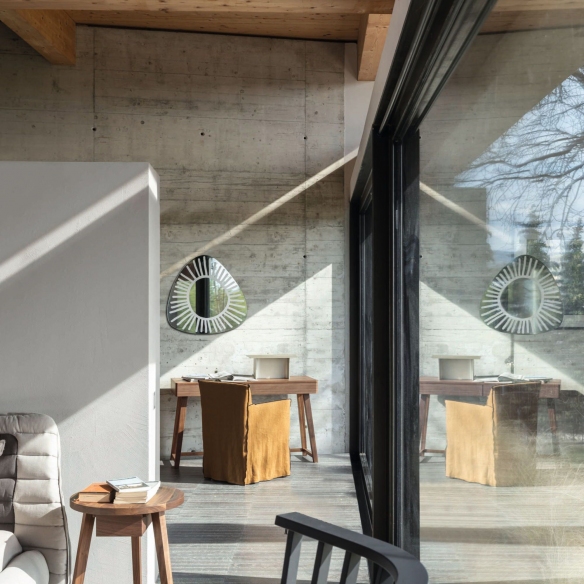 Gervasoni Scrittoio Con Due Cassetti Gray 50