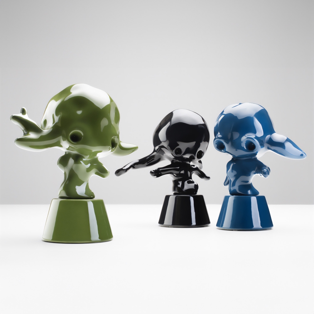 Bosa Momonsters Blue Chute Sculpture