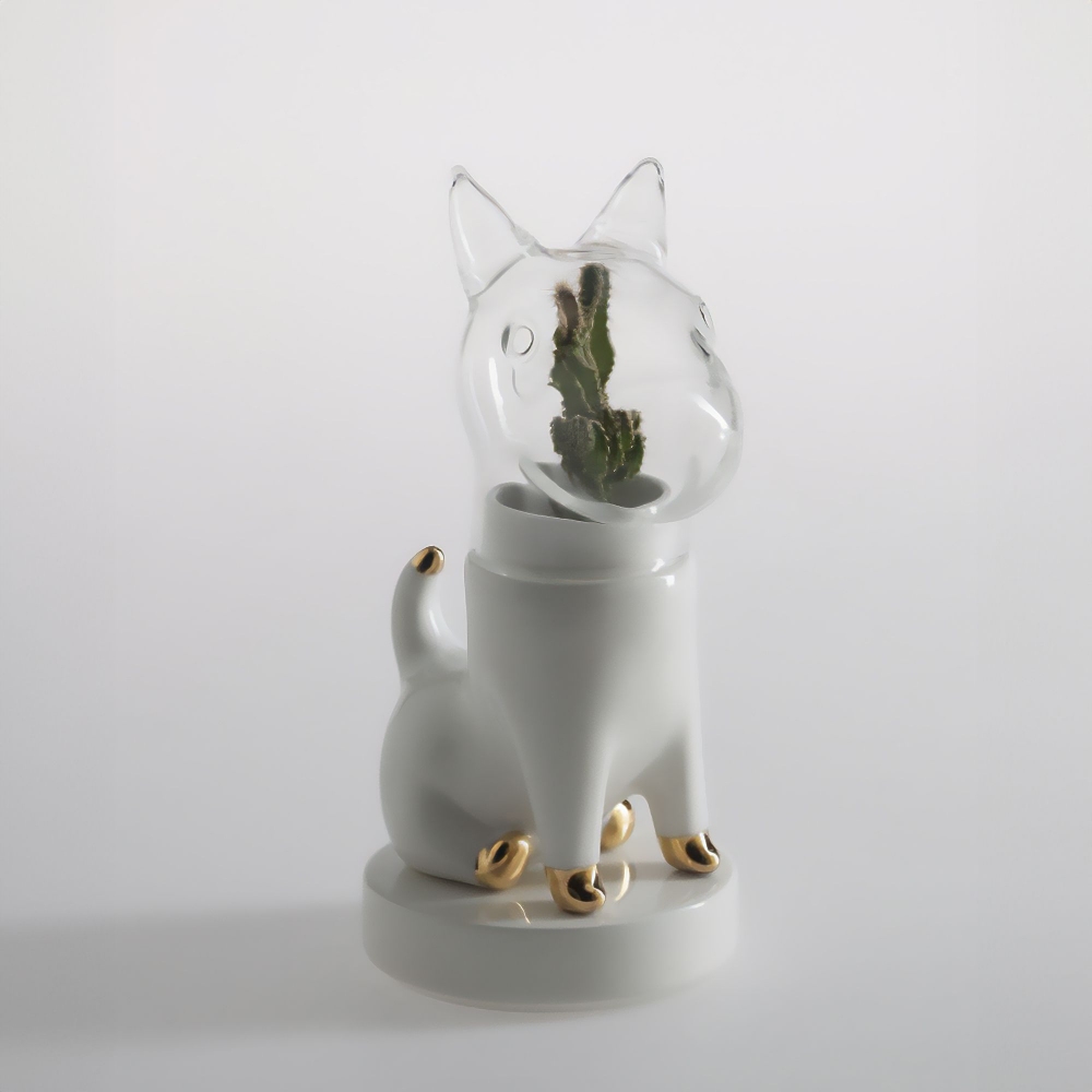 Bosa Dogsai with Pointed Ears Sculpture