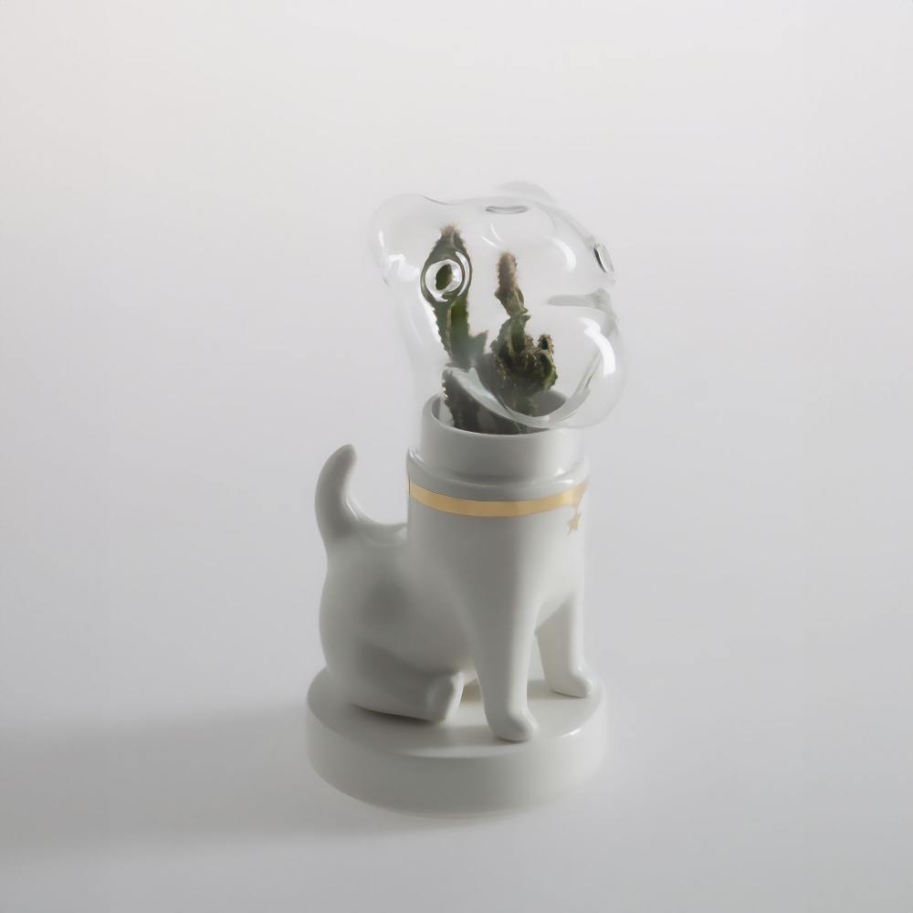 Bosa Dogsai with Round Ears Sculpture