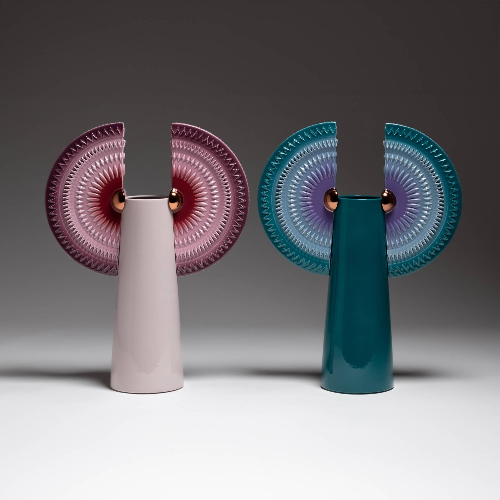 Bosa Oasis Solar Disc Bird Vase/Sculpure