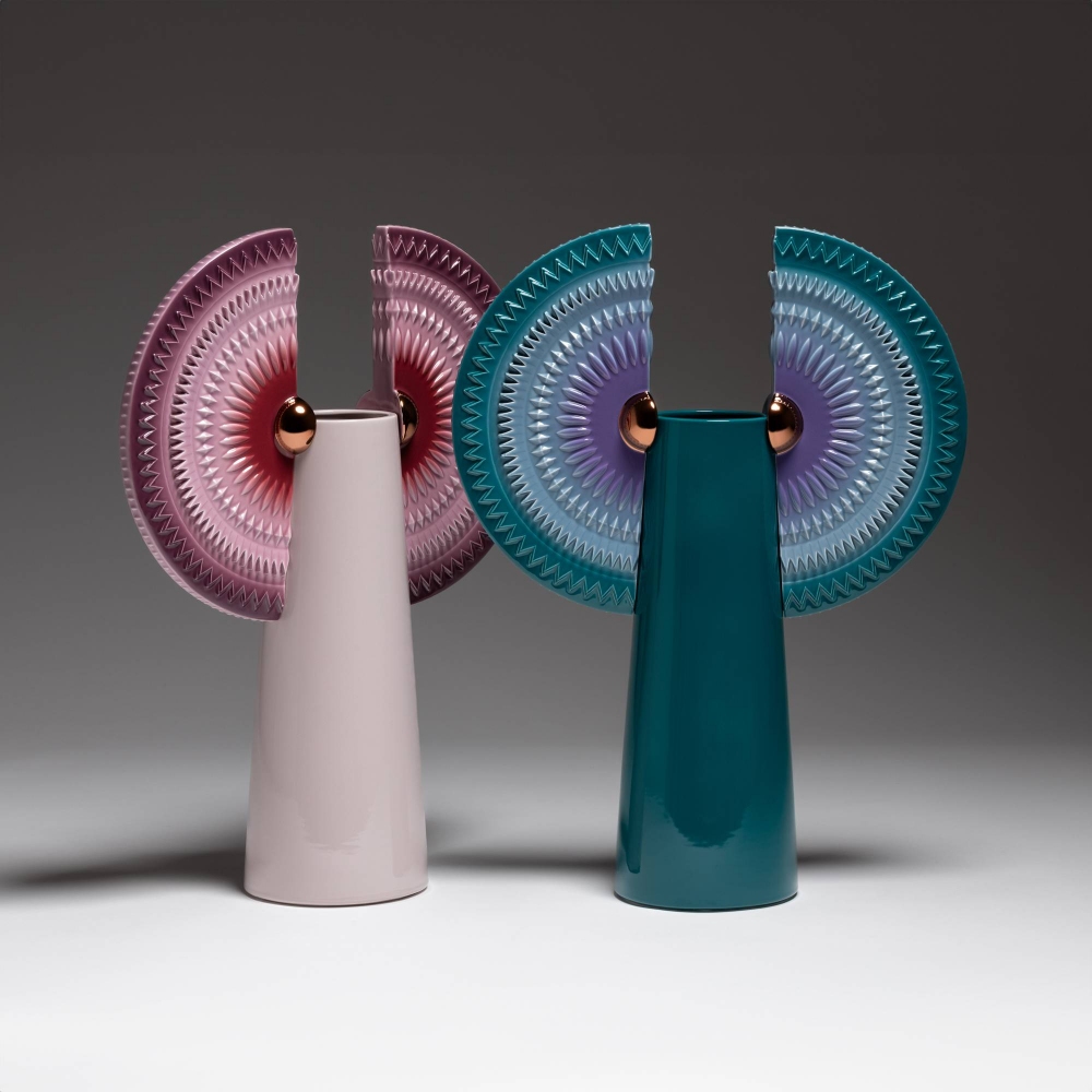 Bosa Vaso/scultura Oasis Solar Disc Bird