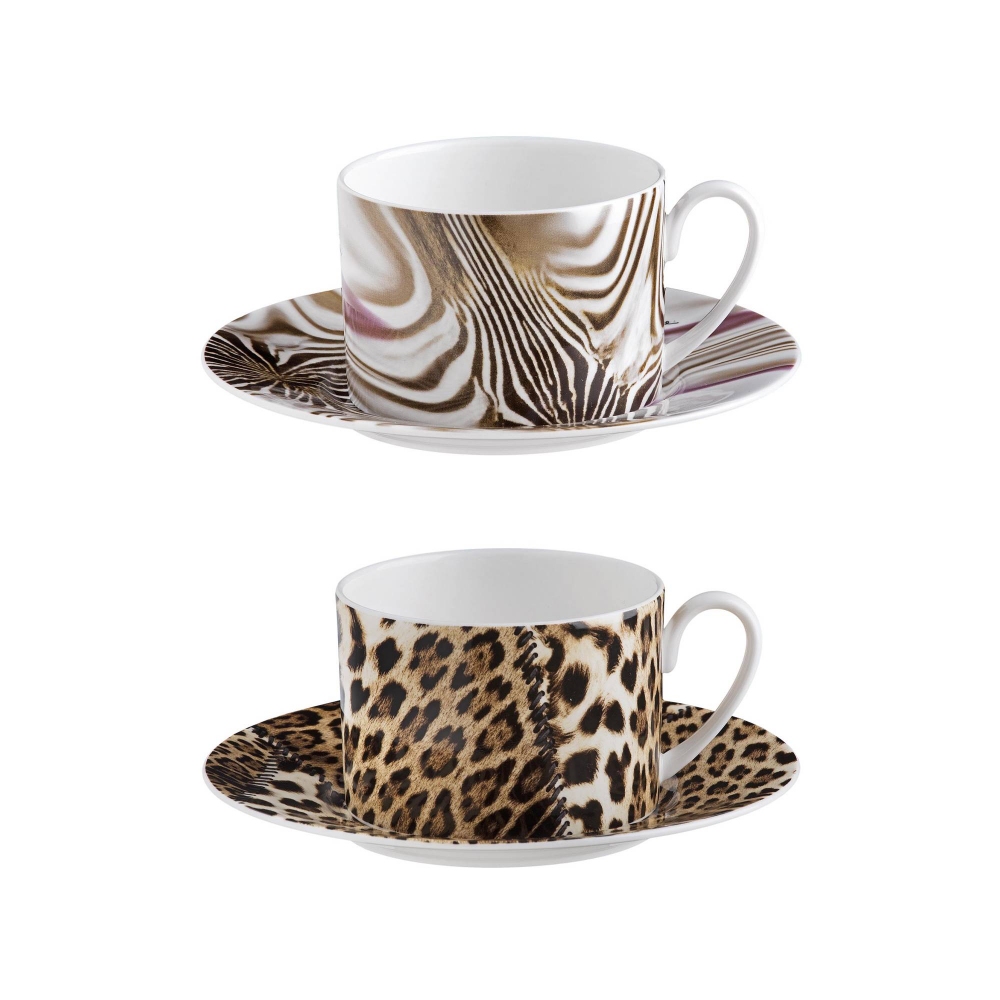 Roberto Cavalli Africa set of 2 tea...