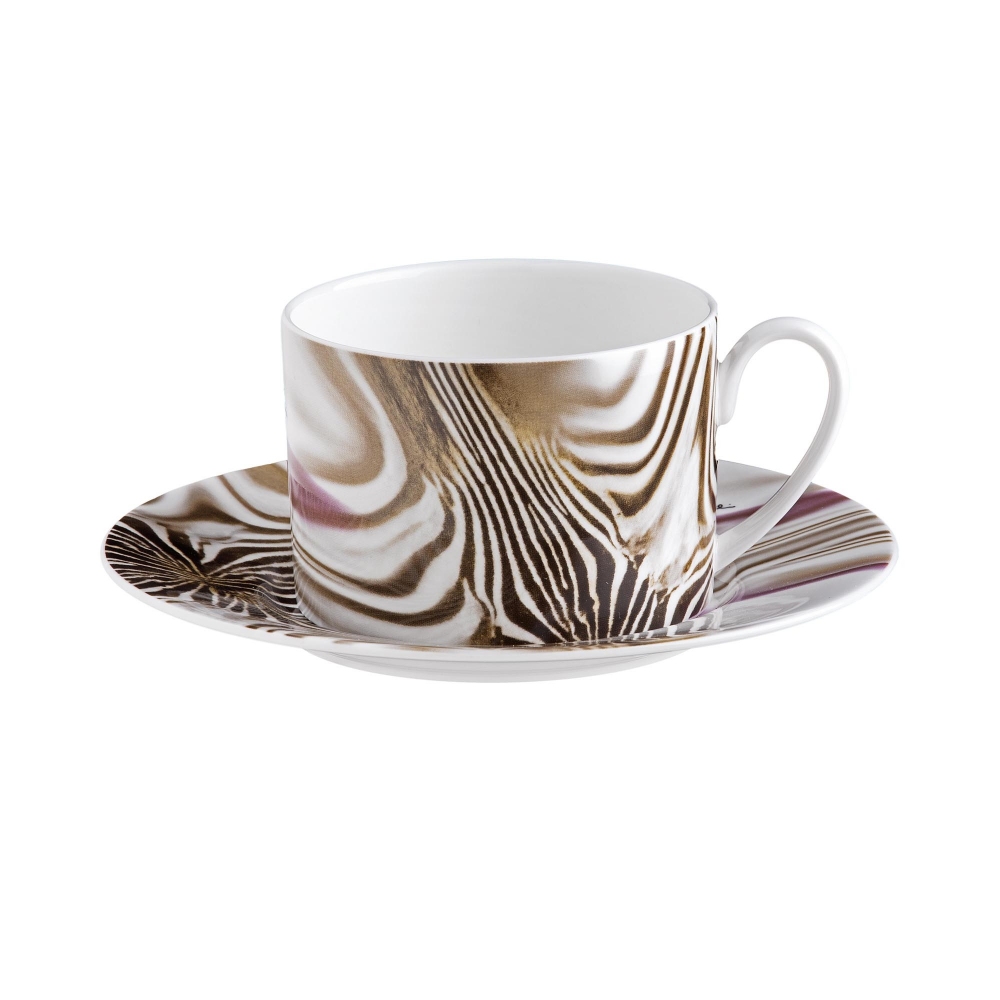 Roberto Cavalli Africa set of 2 tea cups with saucer