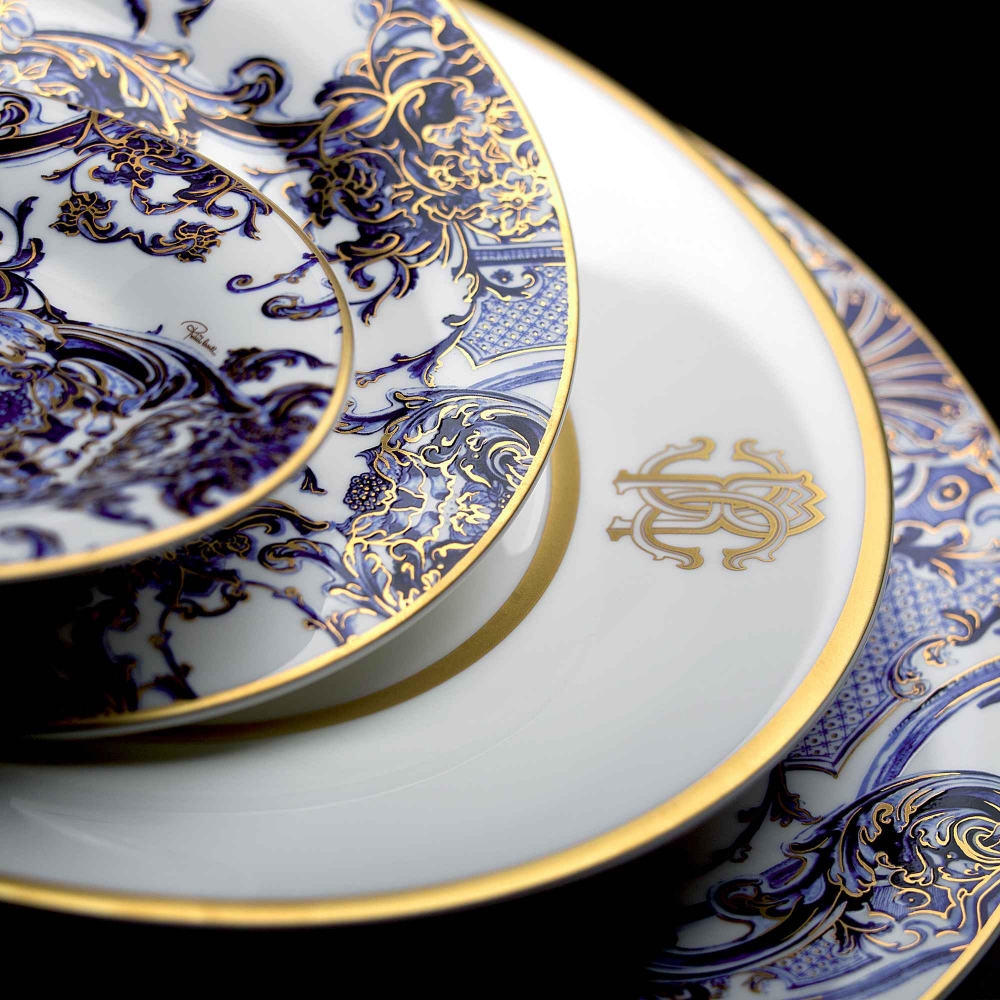 Roberto Cavalli  6 piatti fondi Azulejos diam. 22 cm